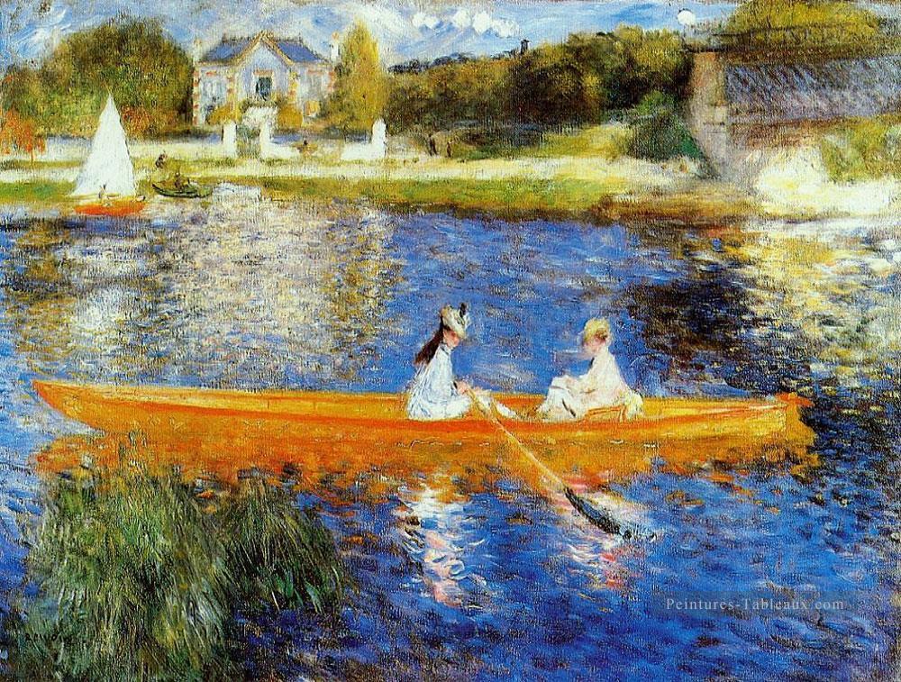 le skiff Pierre Auguste Renoir Peintures à l'huile